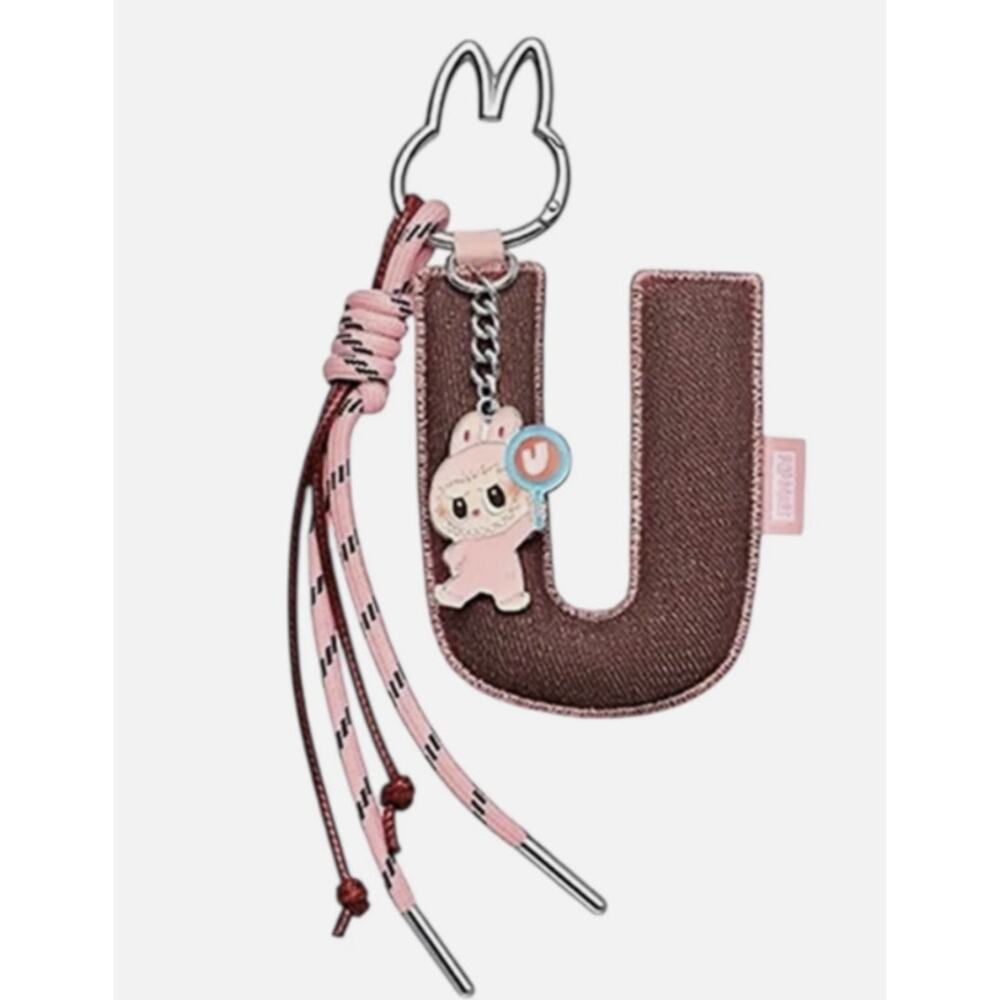 Pop Mart MONSTERS LABUBU Pin for Love Keychain Pendant, LETTER U Bag Charm, NEW